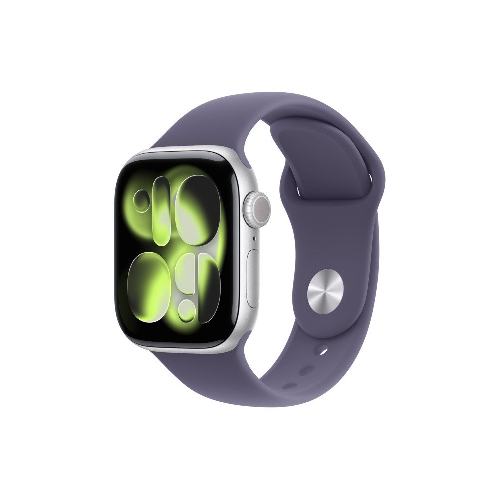 Apple Apple Watch Series 11 (GPS) - silveraluminium - smart klocka med sportband - lila dimma - 64 GB