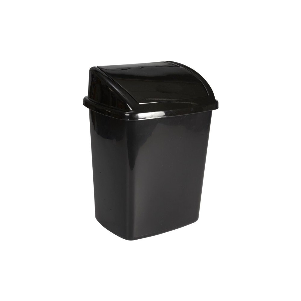 V-Part Papperskorg, V-Part, svart, plast, 8 l, med svängbart lock,...