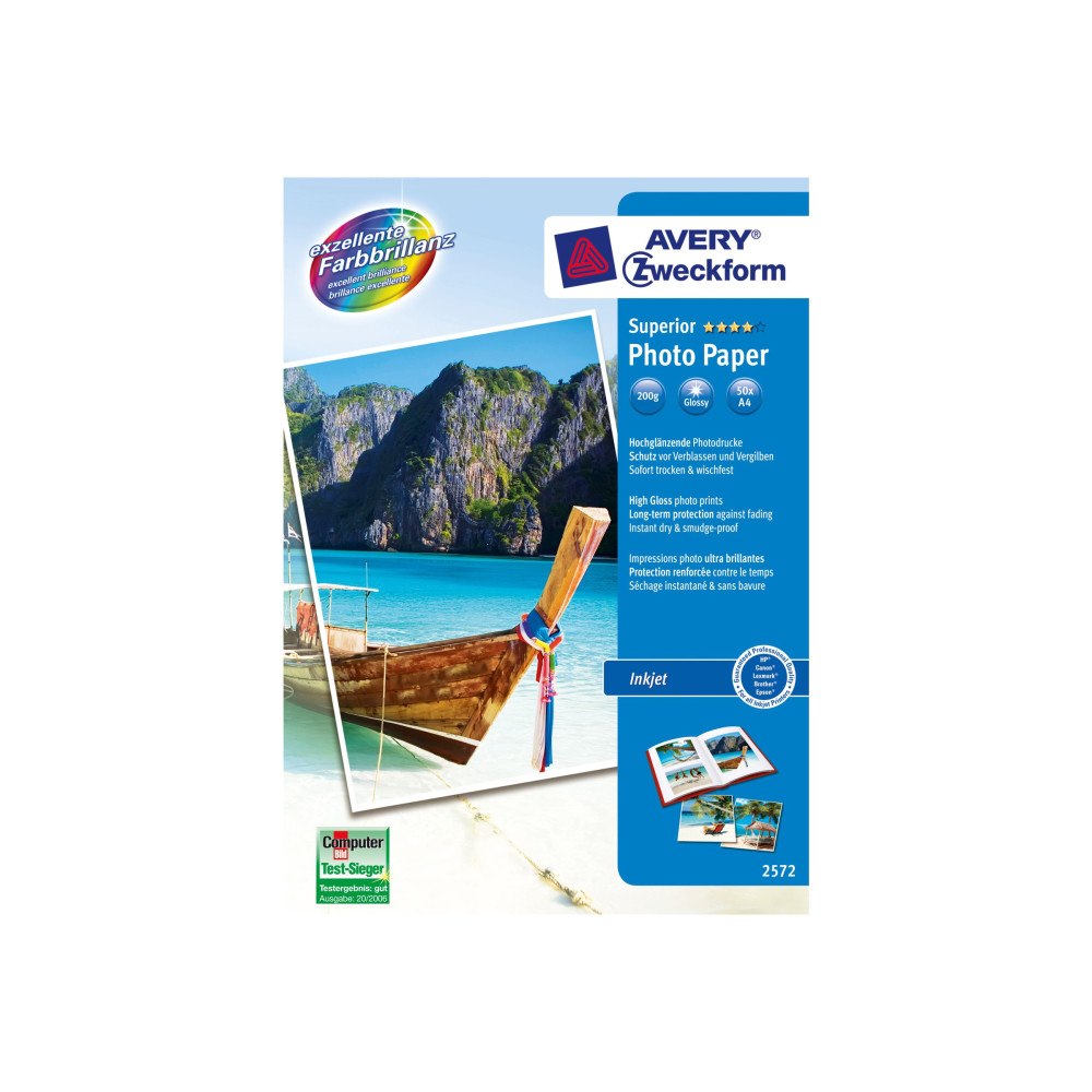 AVERY Avery Zweckform Superior Inkjet Photo Paper 2572