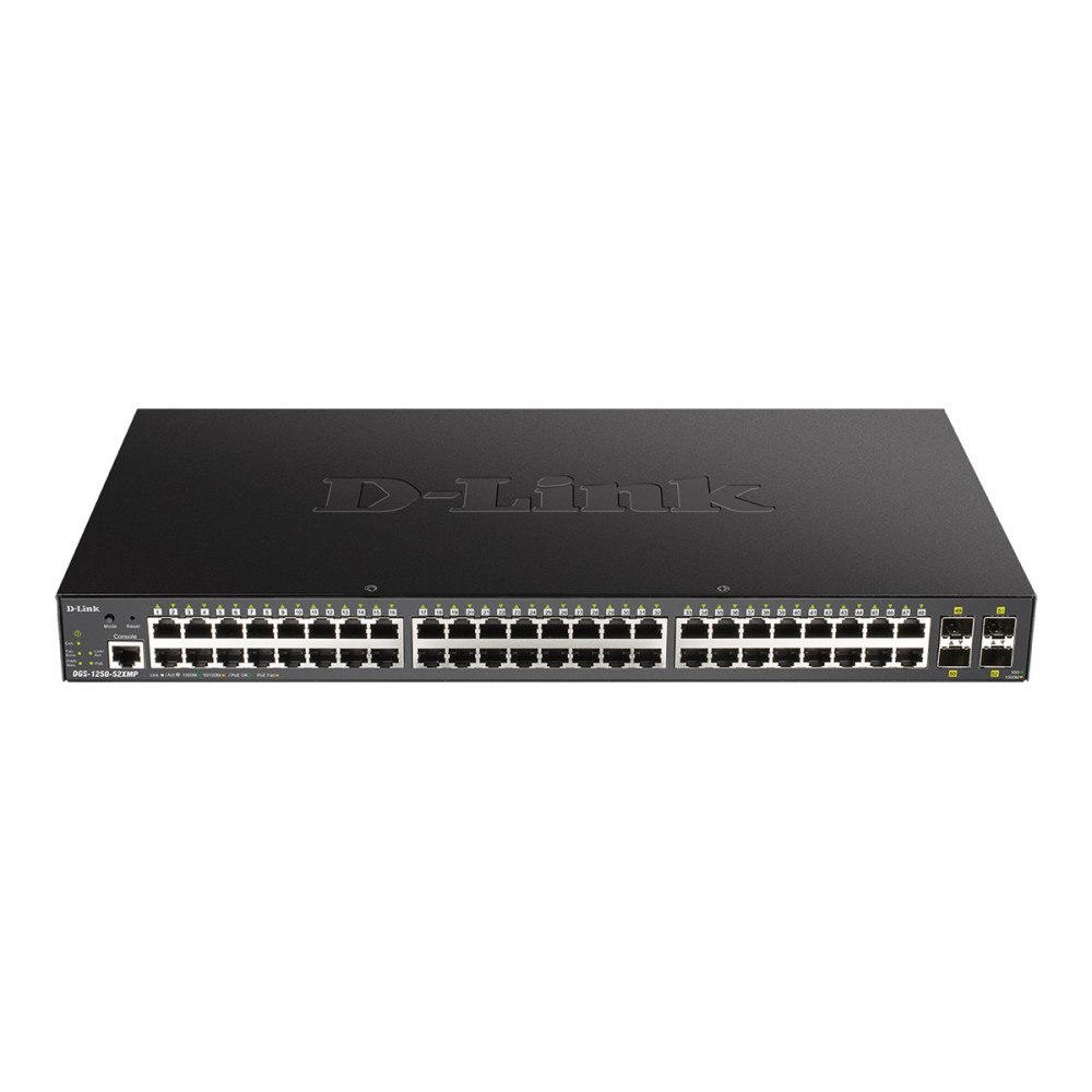 D-Link D-Link DGS 1250-52XMP - switch - 52 portar - smart - rackmonterbar