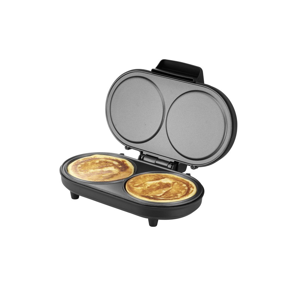 Unold UNOLD 48165 American - pannkakslagg - borstat stål/svart