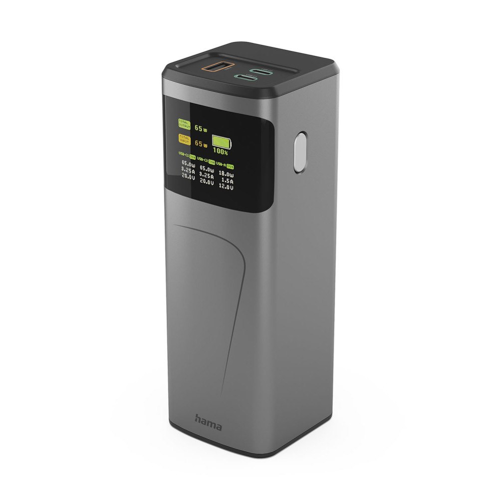 Hama Power Pack 65W Fast Charge 20000mAh 2xUSB-C 1xUSB-A Black