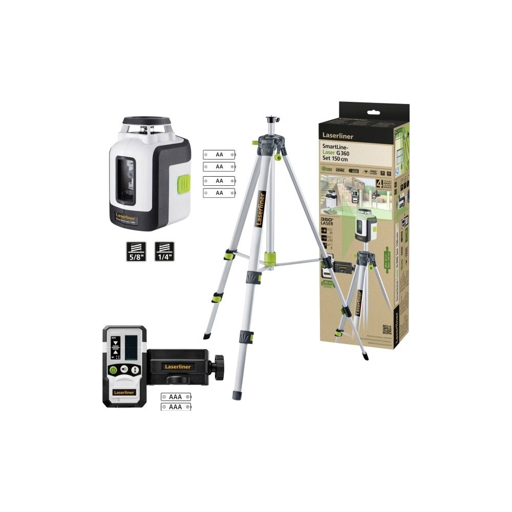 Laserliner Laserliner SmartLine-Laser G360 Set 150cm 360° linjelaser (0...