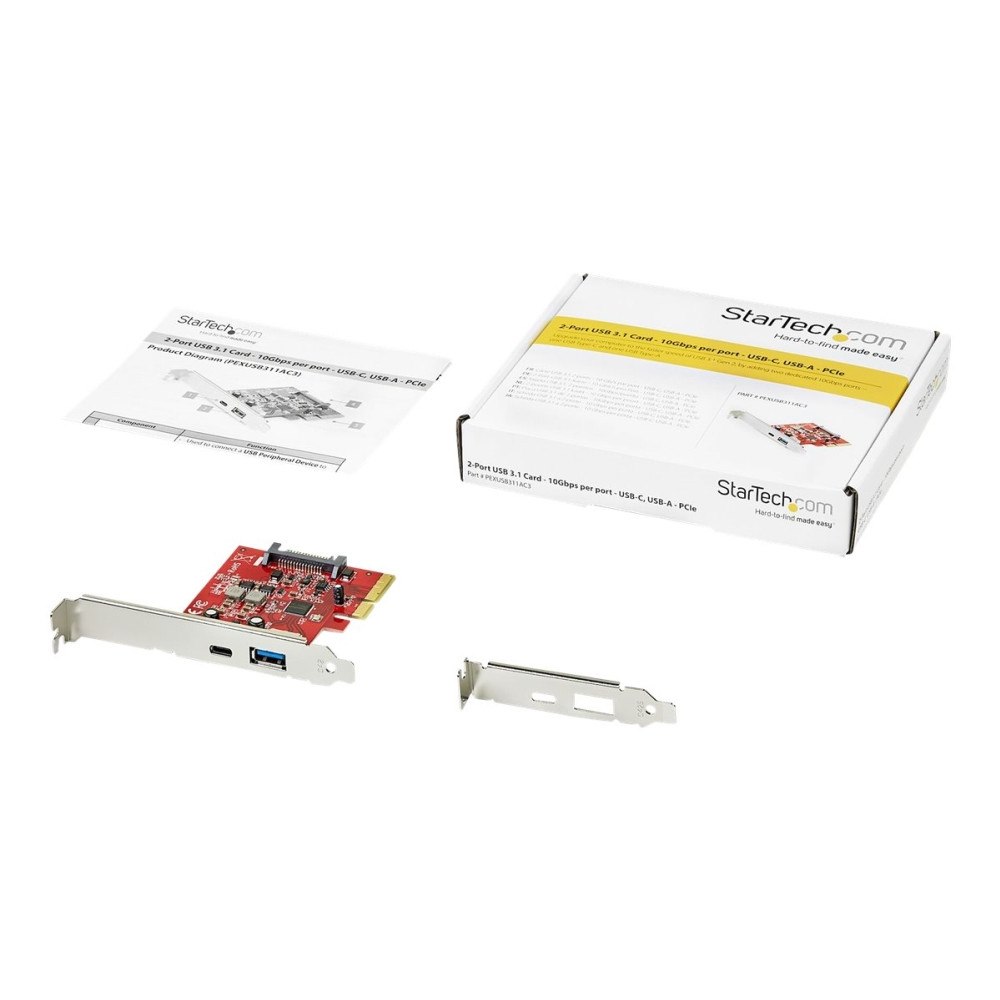 StarTech.com StarTech.com 2 portar 10 Gbit/s USB-A &ampamp USB-C PCIe-kor...