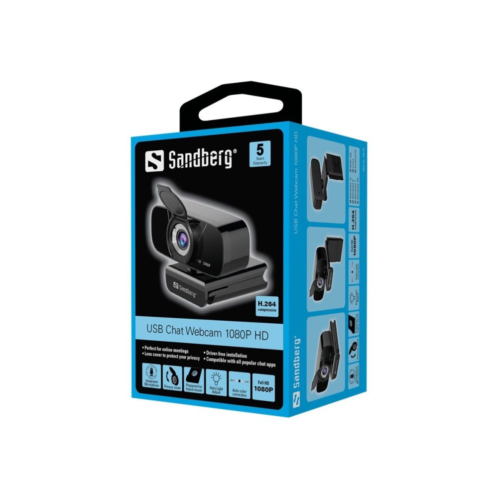 Sandberg Sandberg USB Chat Webcam 1080P HD