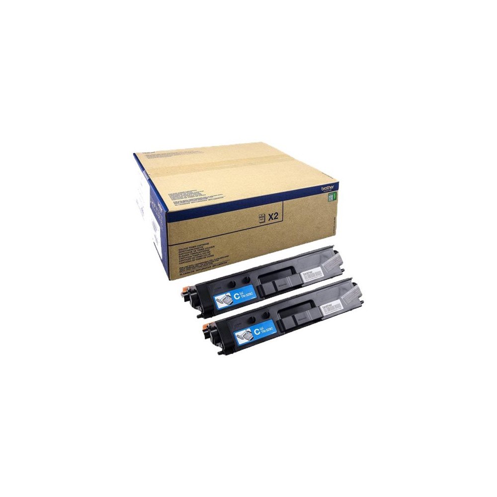 Brother Brother TN329C - 2-pack - cyan - original - tonerkassett