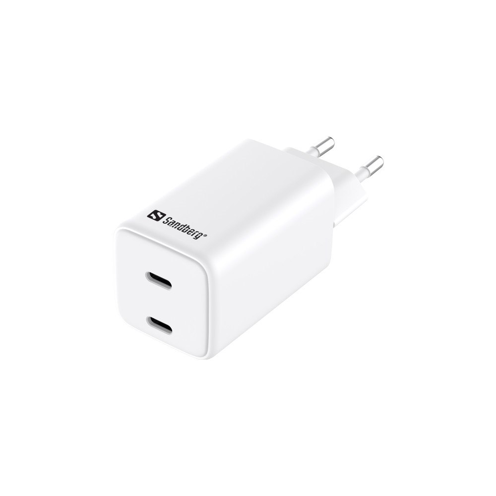 Sandberg Sandberg AC Charger Dual USB-C PD65W EU, inomhus, AC, 20 V,...
