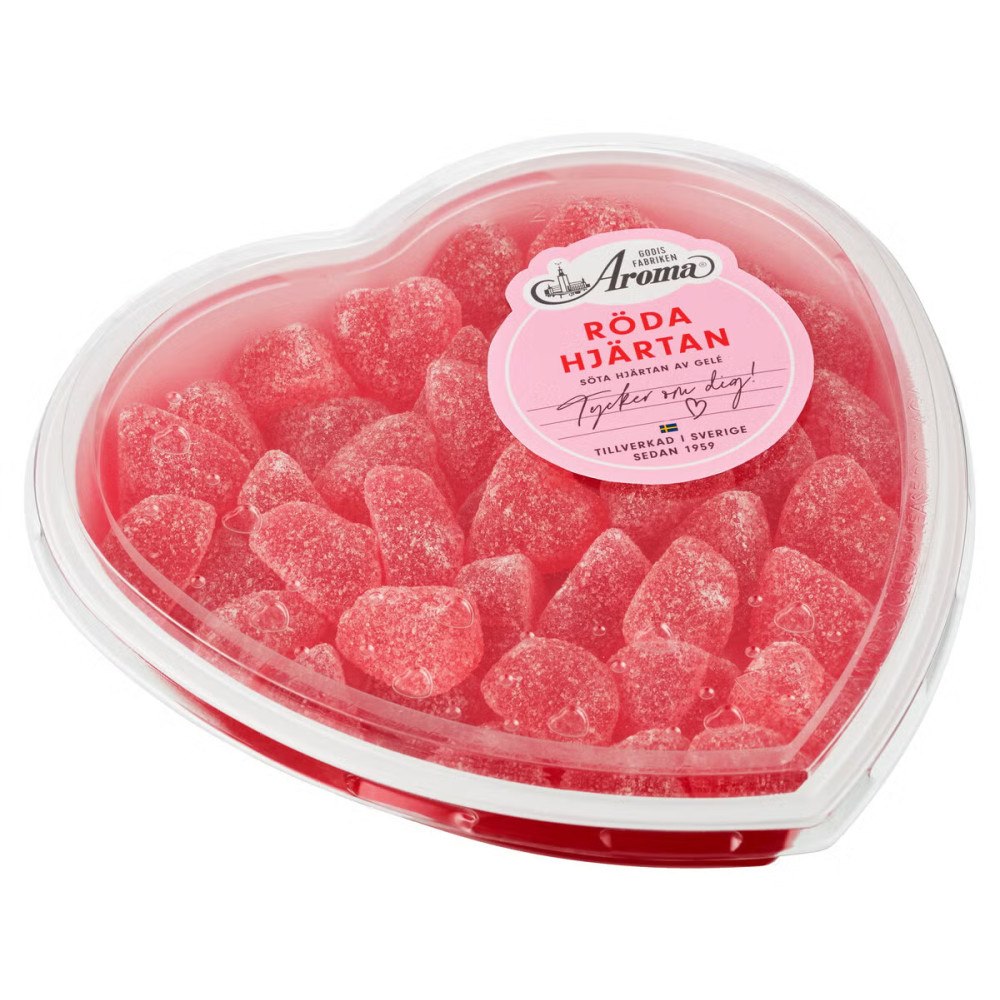 Aroma Röda Hjärtan Gelé Hjärtan 385 g