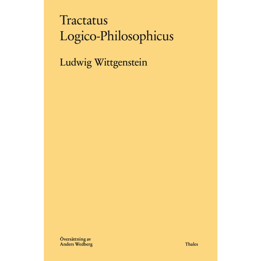 Bokförlaget Thales Tractatus logico-philosophicus (inbunden)