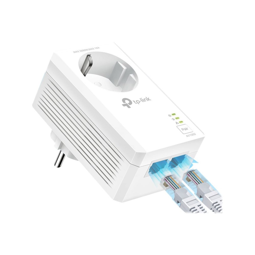 TP-LINK Technologies TP-Link TL-PA7027P V1 Starter Kit - PowerLine adaptersats - vägginsticksbar