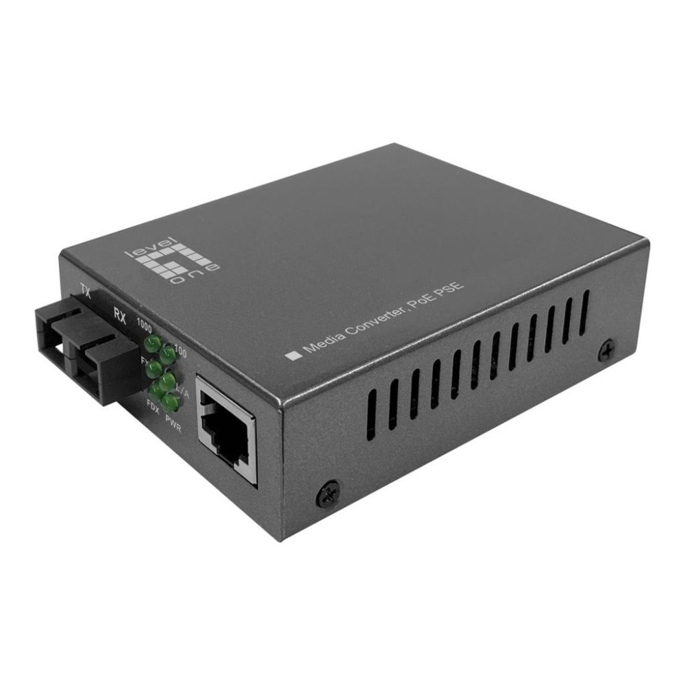 LevelOne Equip GVT-2014 - fibermediekonverterare - IEEE 802.3af, IEEE 802.3at, 10Mb LAN, 100Mb LAN, 1GbE