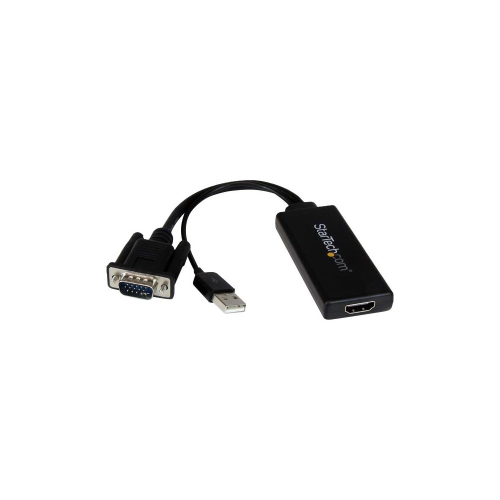 StarTech.com StarTech.com VGA till HDMI-adapter med USB-audio & -ström – bärbar VGA till HDMI-konverterare – 1080p - adapterkabel - H...