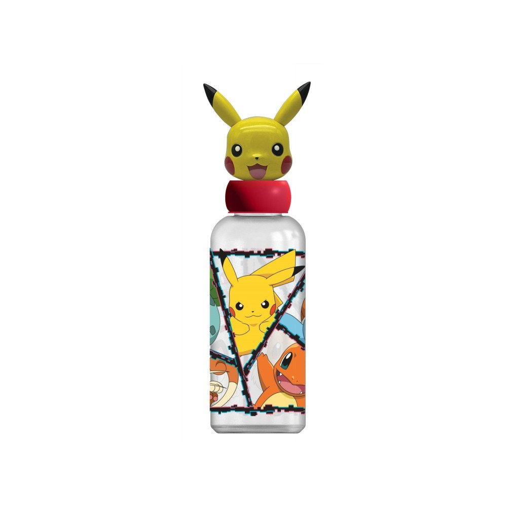 Stor POKÉMON FLASKA MED 3D-FIGURER 560 ML   Originalvattenflaska...