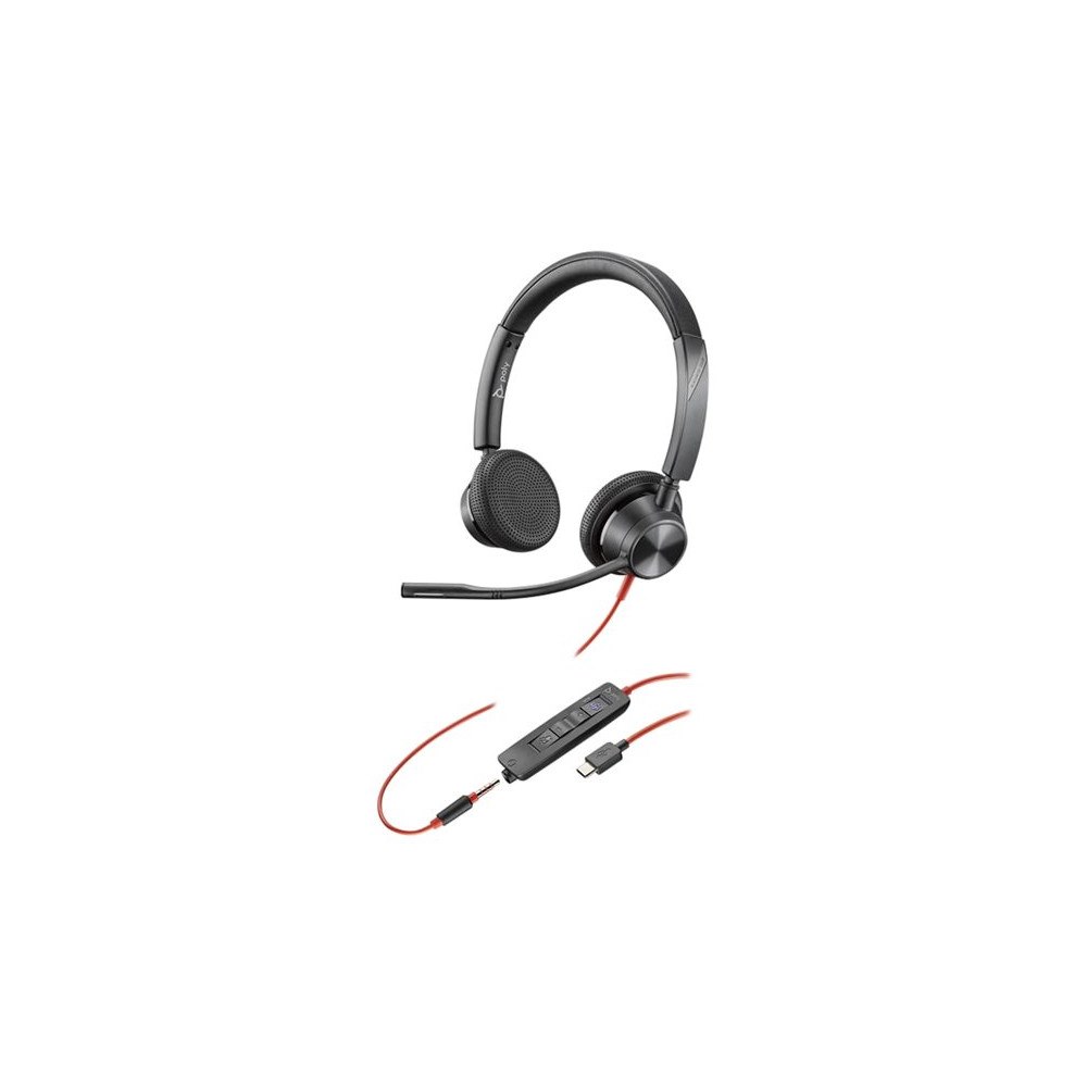 HP HP Poly Blackwire 3325 - headset - 3,5 mm kontakt, USB-C