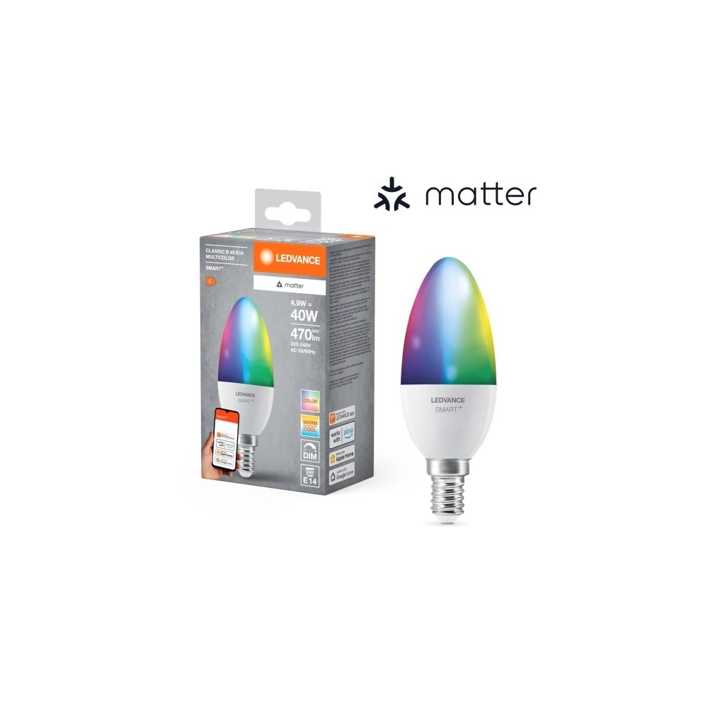 LEDVANCE LEDVANCE SMART+ MATTER Multicolor Classic B40 4,9W