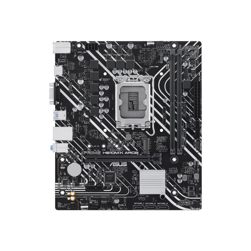 ASUS ASUS PRIME H610M-K ARGB - moderkort - micro ATX - LGA1700-uttag - H610