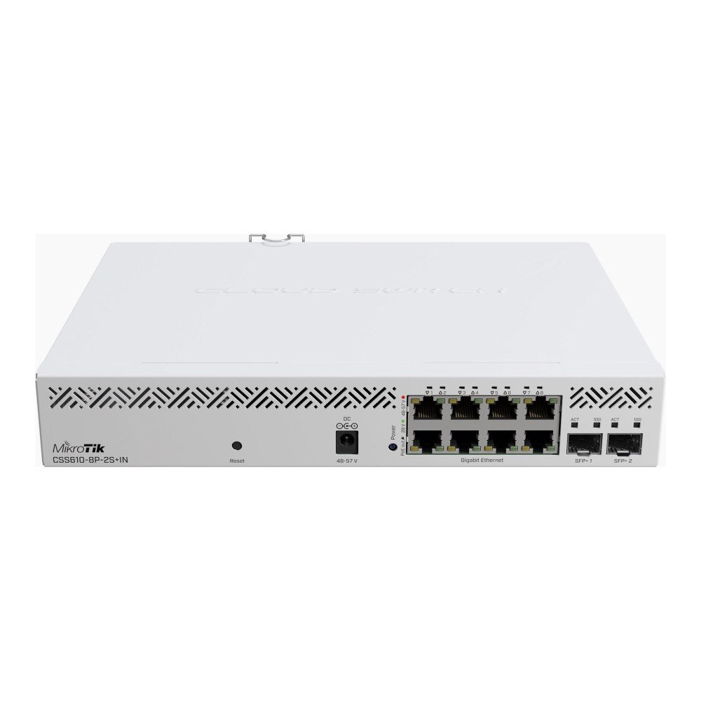 MikroTik MikroTik CSS610-8P-2S+IN - switch - 8 portar - smart - rackmonterbar