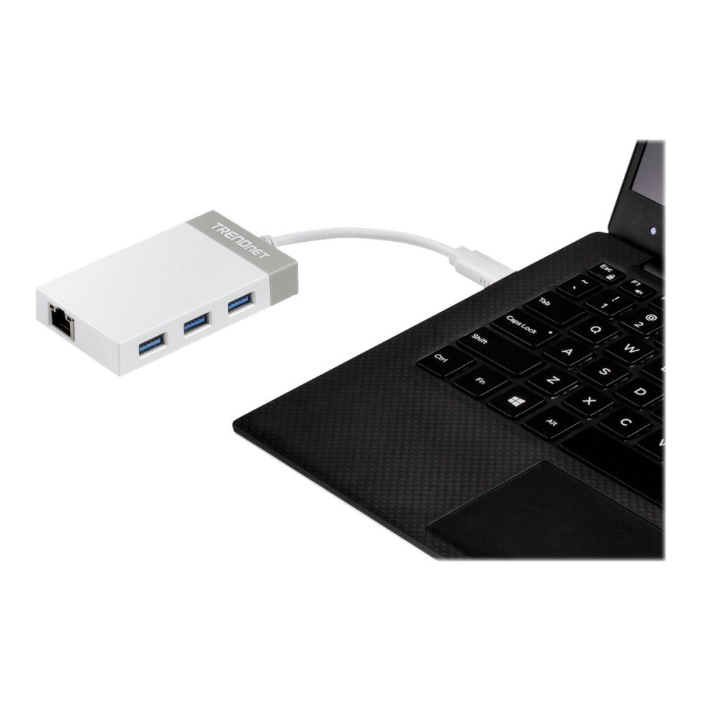 TRENDnet TRENDnet TUC-ETGH3 - nätverksadapter - USB-C - 1000Base-T x 1 + USB 3.0 x 3