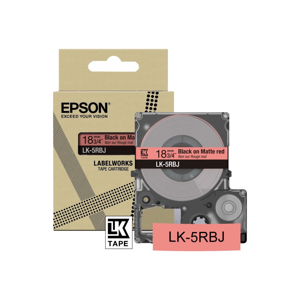 EPSON Epson LabelWorks LK-5RBJ - bandpatron - 1 kassett(er) - Rulle (1,8 cm x 8 m)