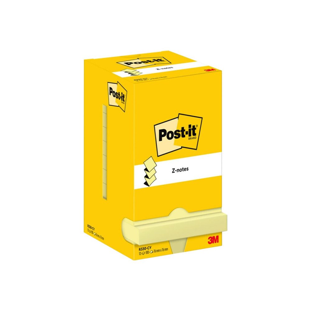 Post-it Post-it Z-Notes R330-CY - anteckningar - 76 x 76 mm - 1200 ark (12 x 100)