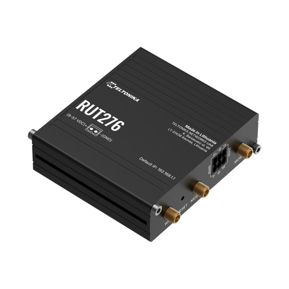 Teltonika Teltonika RUT276 - trådlös router - WWAN - LTE, Wi-Fi - 5G, 4G - DIN-skenmonterbar, väggmonterbar, bordsmonterbar