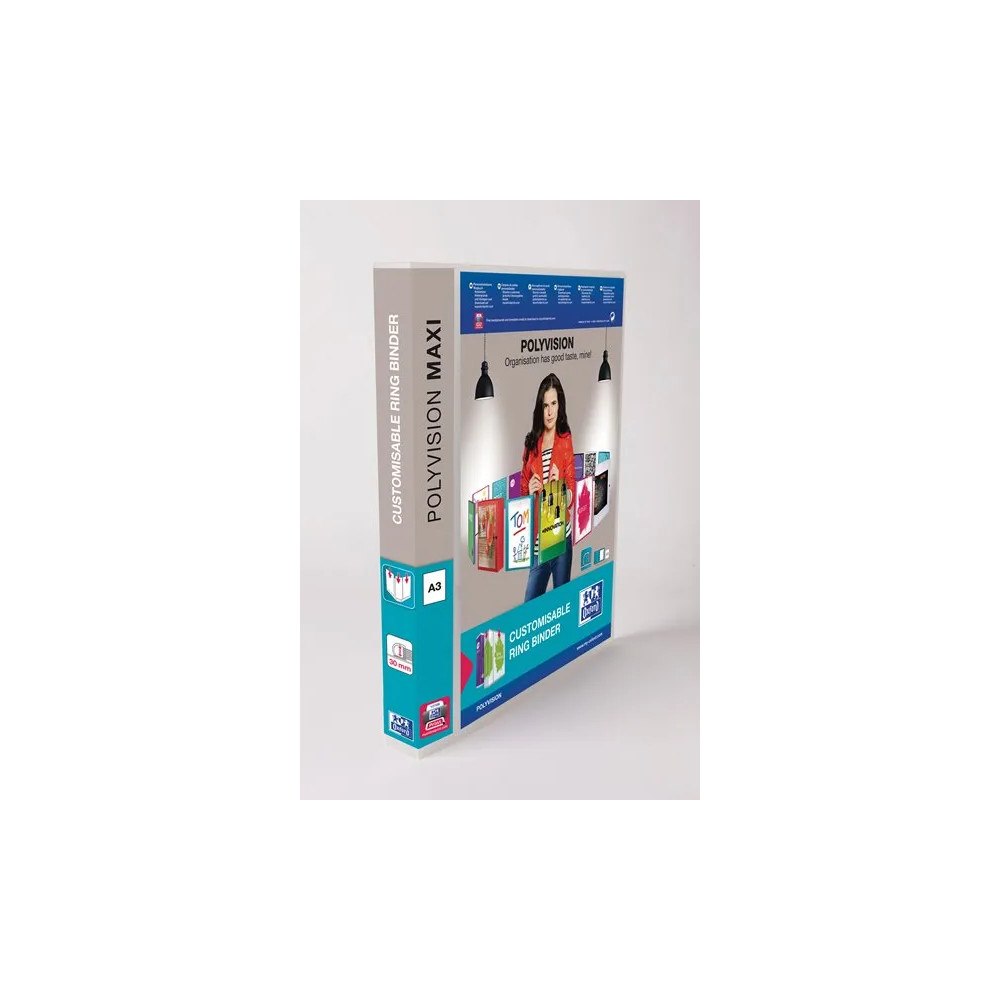 Hamelin ELBA Polyvision Maxi Maxivision - presentationsringpärm - för A3 Maxi - kapacitet: 240 ark - transparent
