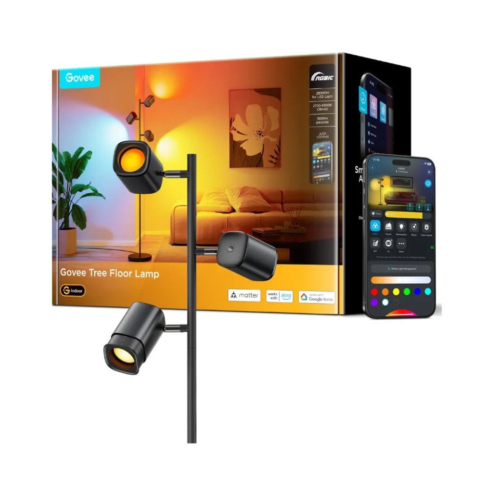 Govee Govee H60B2 Trädformad fackla | Torchiere | RGBWWWIC, 1500 l...