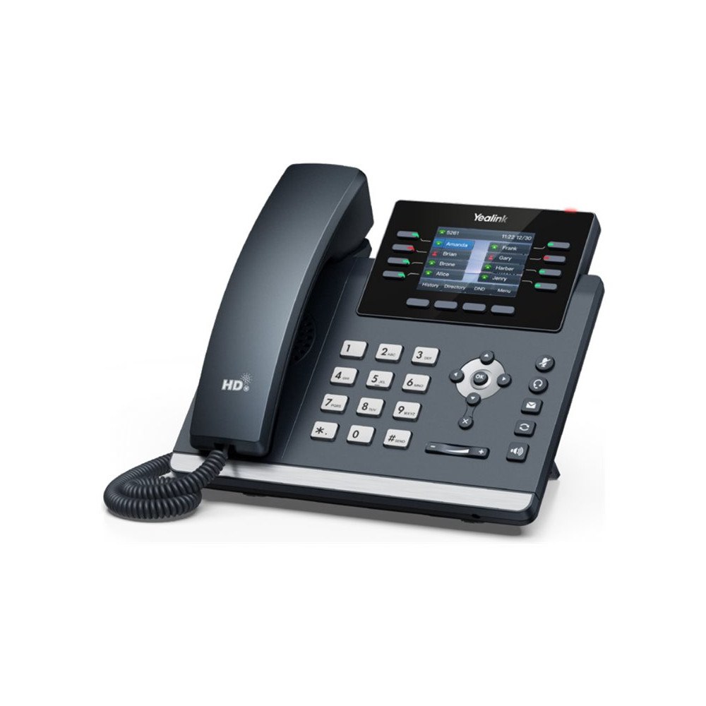 YEALINK Yealink SIP-T44U - VoIP-telefon med nummerpresentation - 5-vägs samtalsförmåg