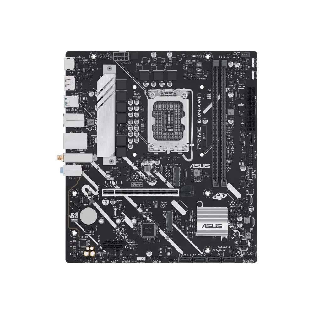 ASUS ASUS PRIME H810M-A WIFI - moderkort - micro ATX - LGA1851-uttag - H810