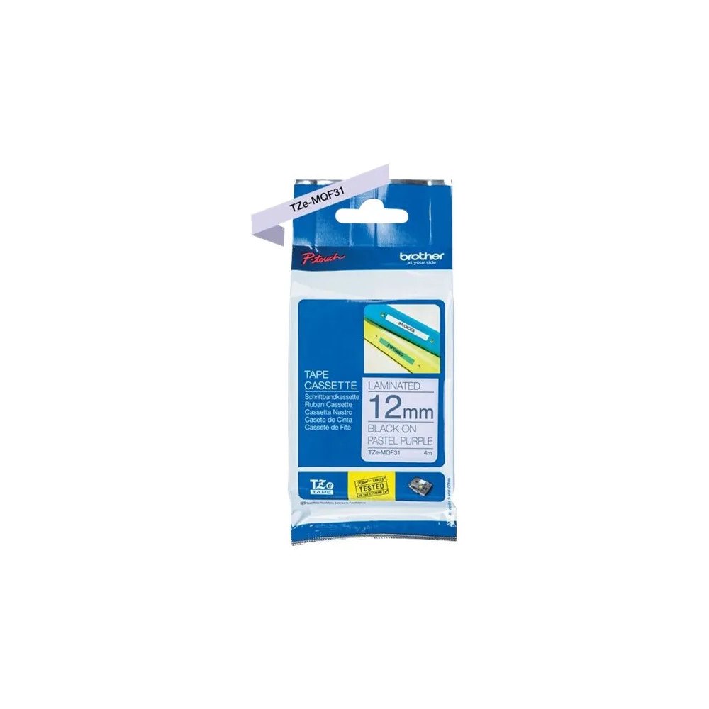 Brother Brother TZe-MQF31 - bandlaminat - 1 kassett(er) - Rulle (1,2 cm x 8 m)