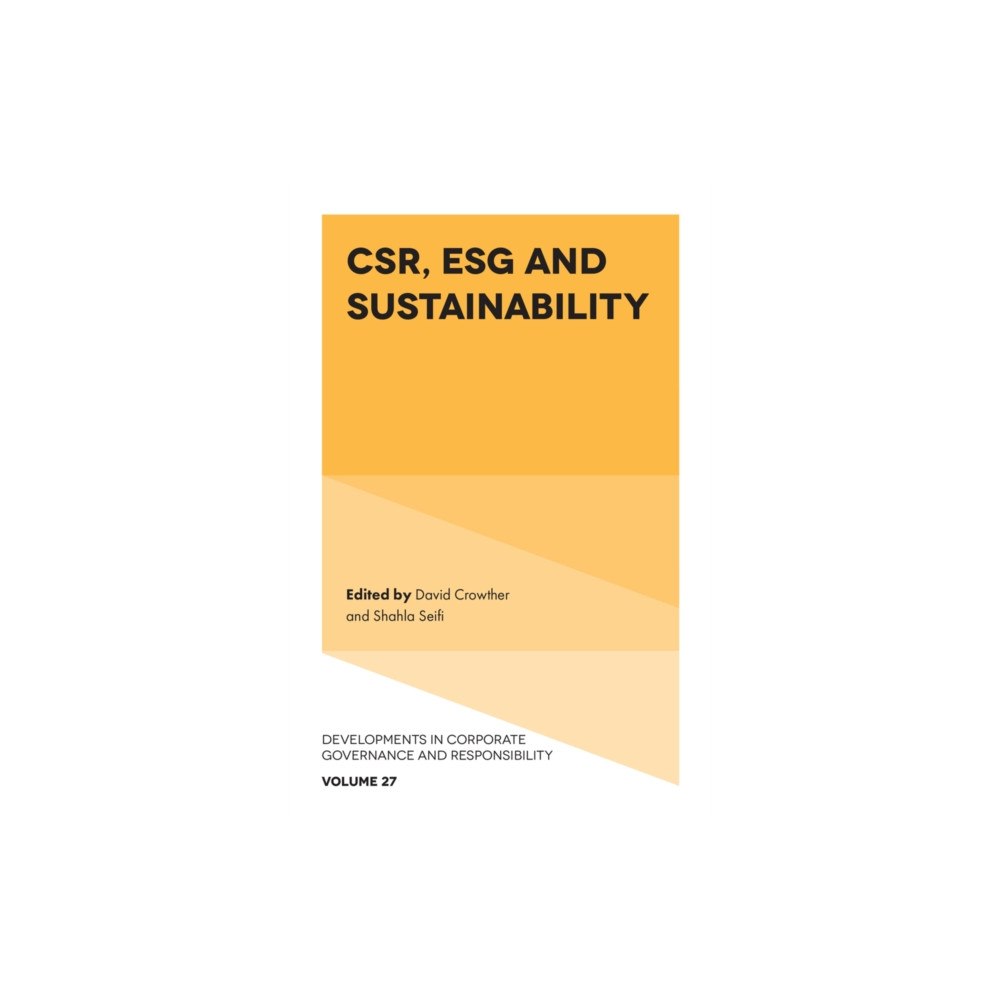 Emerald Publishing Limited CSR, ESG and Sustainability (inbunden, eng)