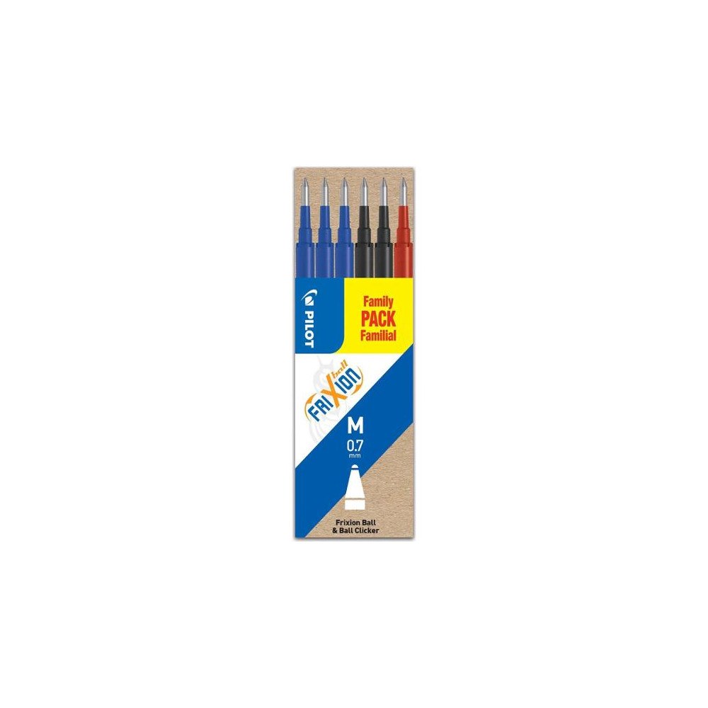 PILOT REFILL PILOT FRIXION 0,7MM 3FÄRGER 6/FP