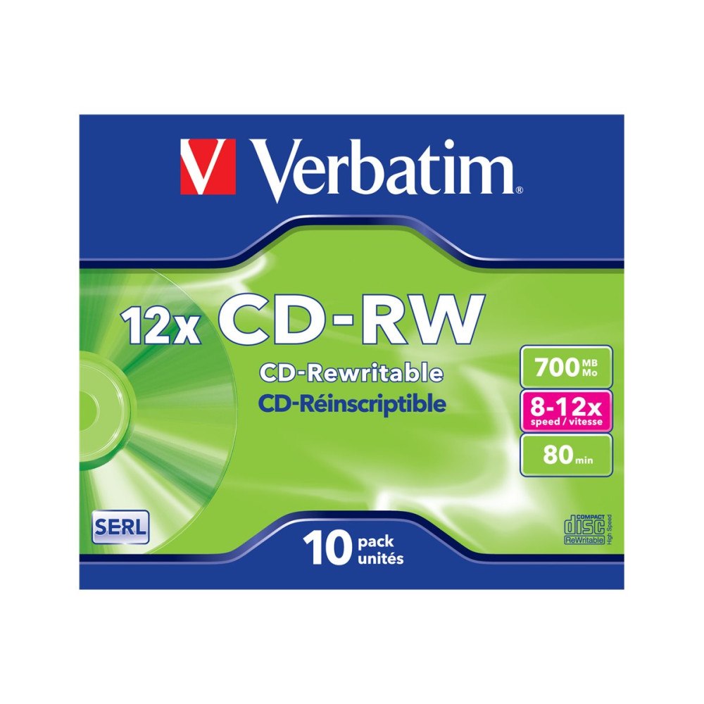 VERBATIM Verbatim - CD-RW x 10 - 700 MB - lagringsmedier