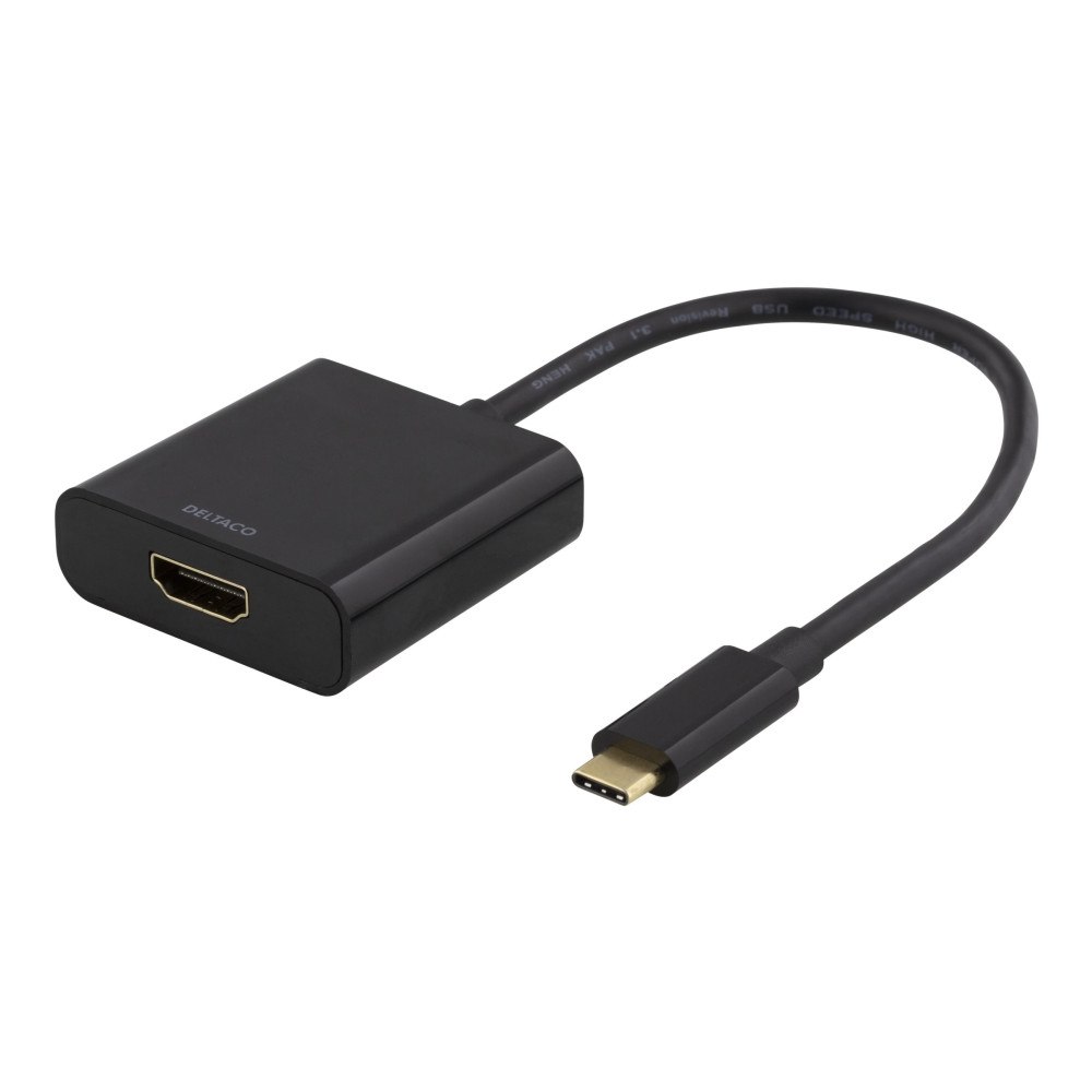 Deltaco DELTACO USBC-HDMI8 - extern videoadapter - svart