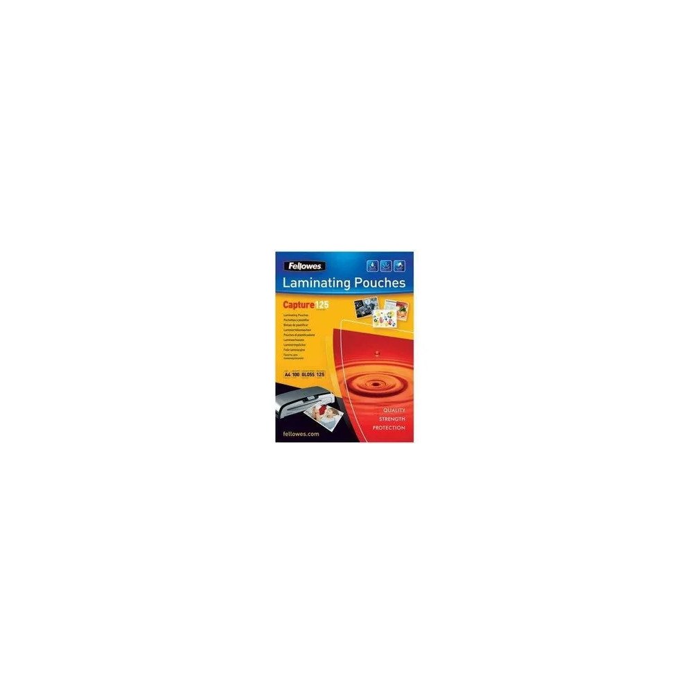 FELLOWES Fellowes Laminating Pouches Capture 125 micron - 100-pack - glättat - A4 - lamineringsfickor