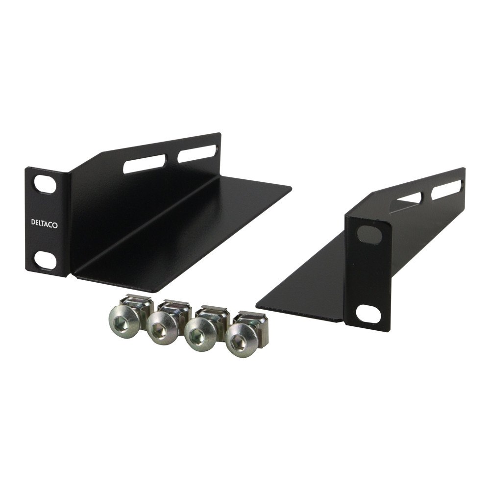 Deltaco TOTEN sats med stativskenor - 1U - 10"