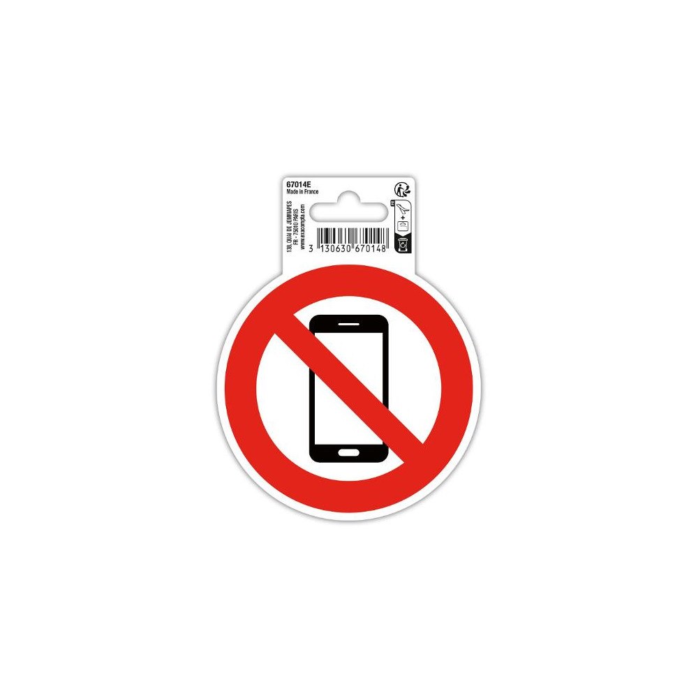 EXACOMPTA Skylt EXACOMPTA Inga mobiltelefoner PVC