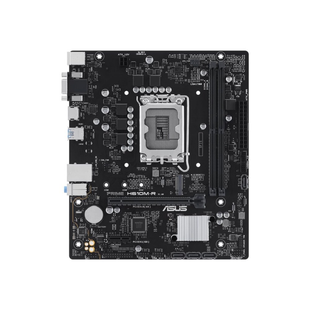 ASUSTeK COMPUTER ASUS PRIME H610M-R-SI - moderkort - micro ATX - LGA1700-uttag - H610