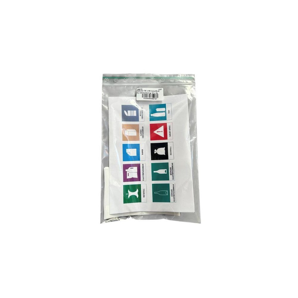 Hygienteknik Dekaler för avfallssortering kit 10x2st