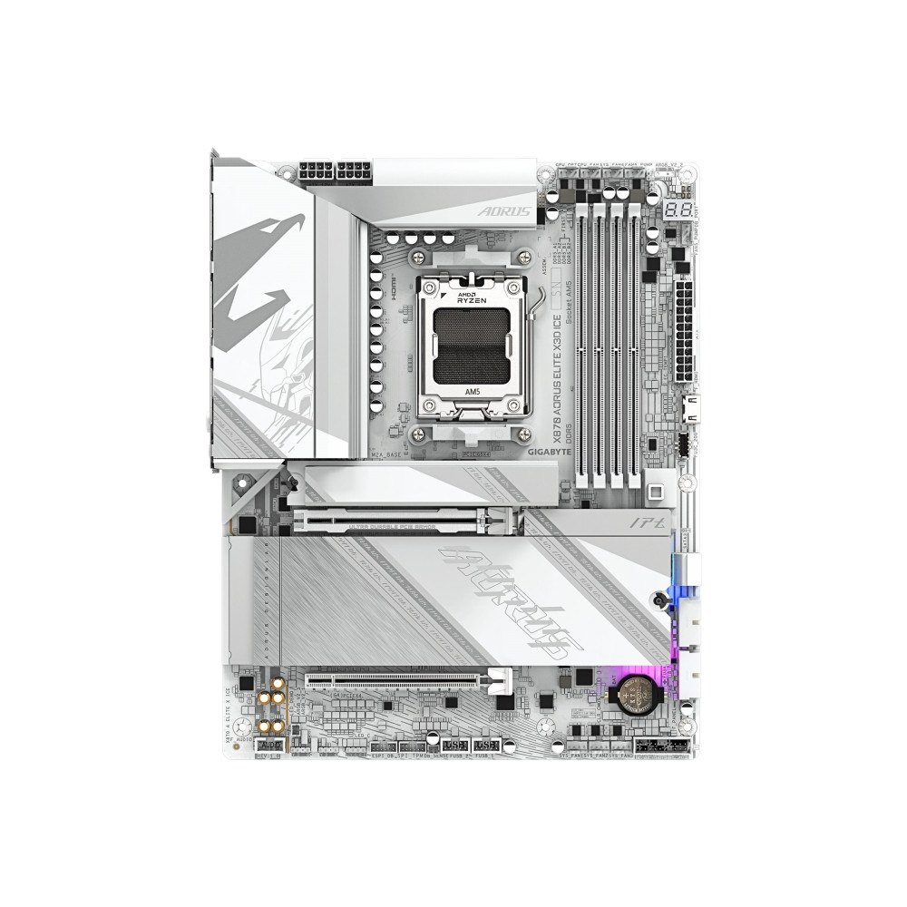 Gigabyte Technology AORUS X870 ELITE X3D ICE - moderkort - ATX - Socket AM5 - AMD X870