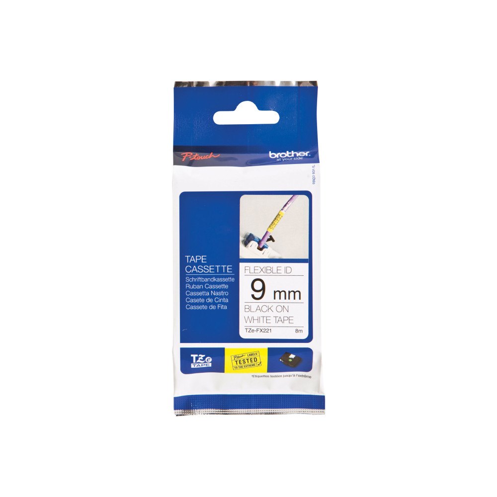 Brother Brother TZe-FX221 - flexibel ID-tejp - 1 kassett(er) - Rulle (0,9 cm x 8 m)