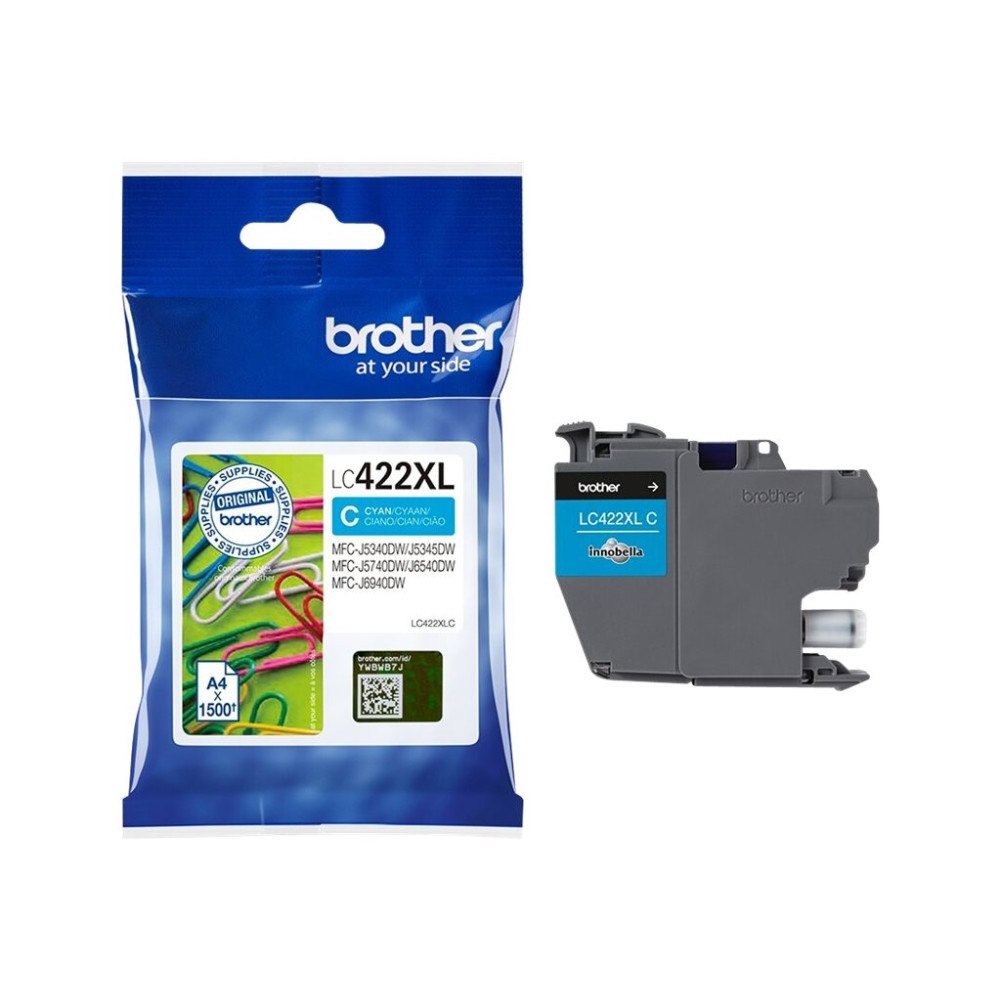 Brother Brother LC422XLC - Lång livslängd - cyan - original - bläckpatron