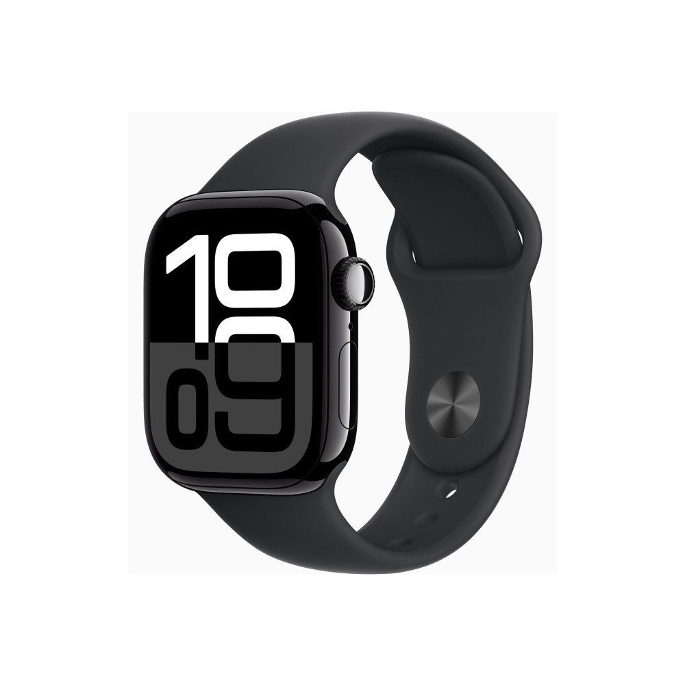Apple Apple Watch Series 10 (GPS + Cellular) - jet black aluminium - smart klocka med sportband - svart - 64 GB