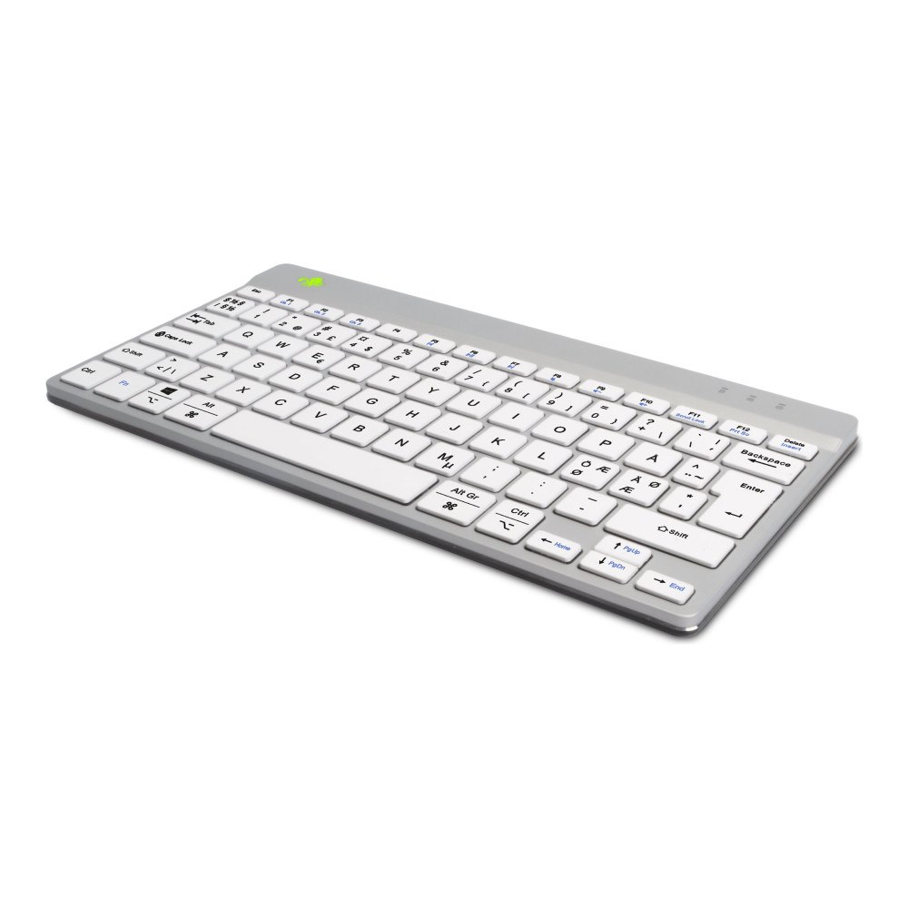 R-Go Tools R-Go Compact Break - tangentbord - med integrerad bromsindikator - QWERTY - Nordisk - vit Inmatningsenhet