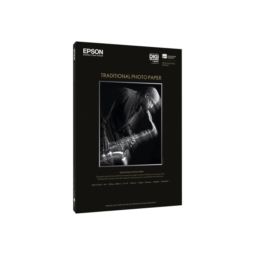 EPSON Epson Traditional Photo Paper - fotopapper - 25 ark - A3 Plus - 330 g/m²