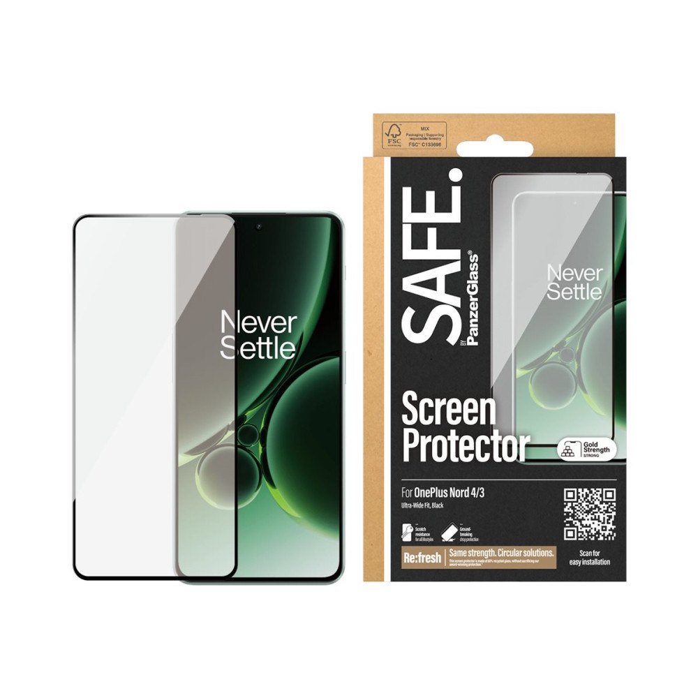 PanzerGlass SAFE. by PanzerGlass - skärmskydd för mobiltelefon - ultrabred passning