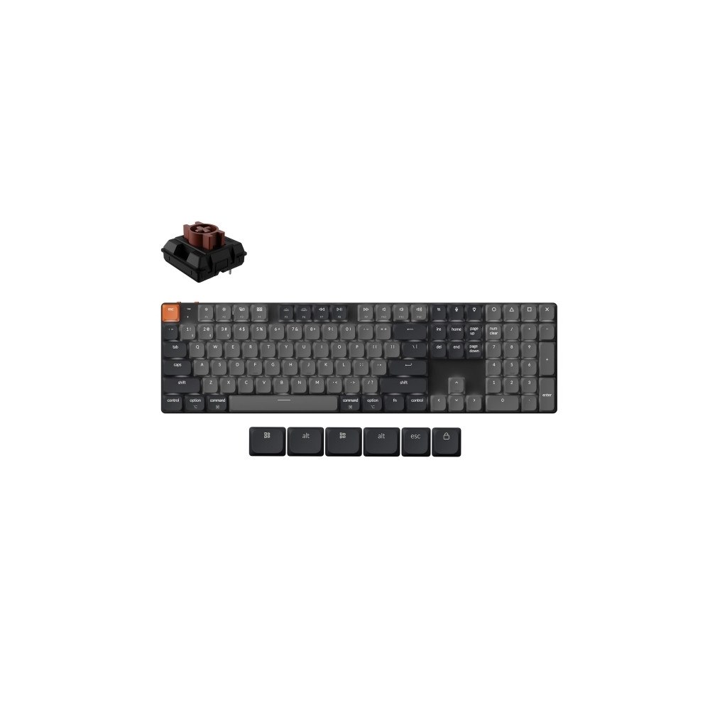 Keychron Keychron K5 V2 - tangentbord - QMK mekanisk - 100% Inmatningsenhet