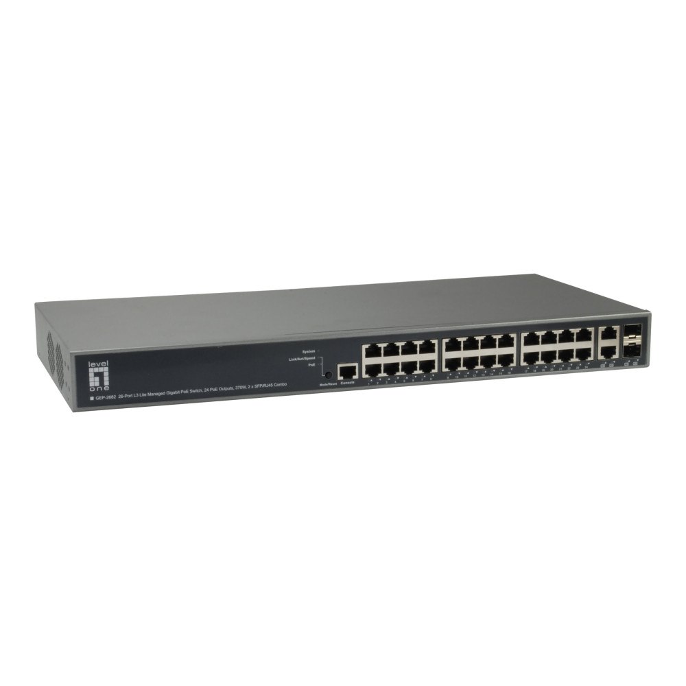 LevelOne LevelOne GEP-2682 - switch - 26 portar - Administrerad - rackmonterbar