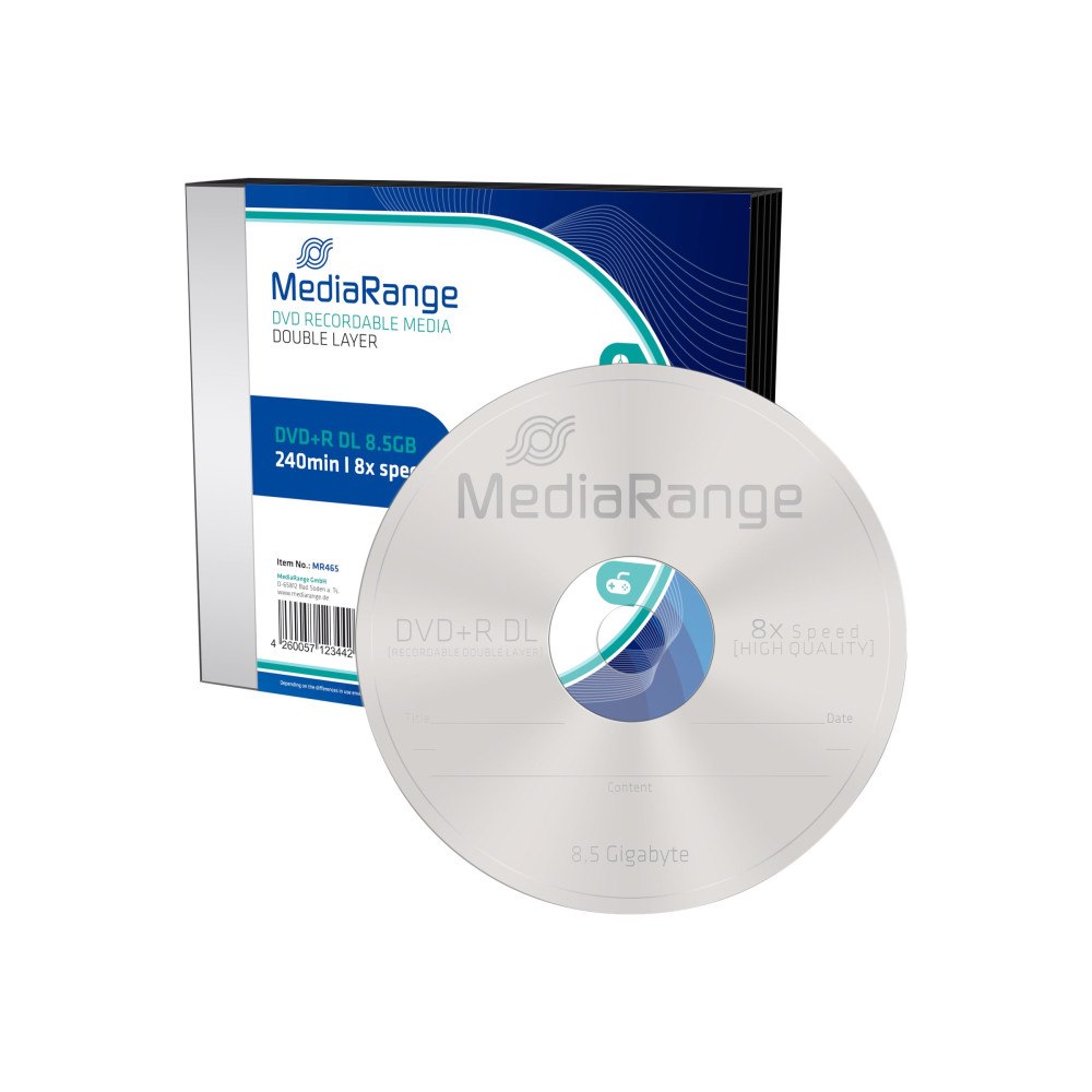 MediaRange MediaRange - DVD+R DL x 5 - 8.5 GB - lagringsmedier