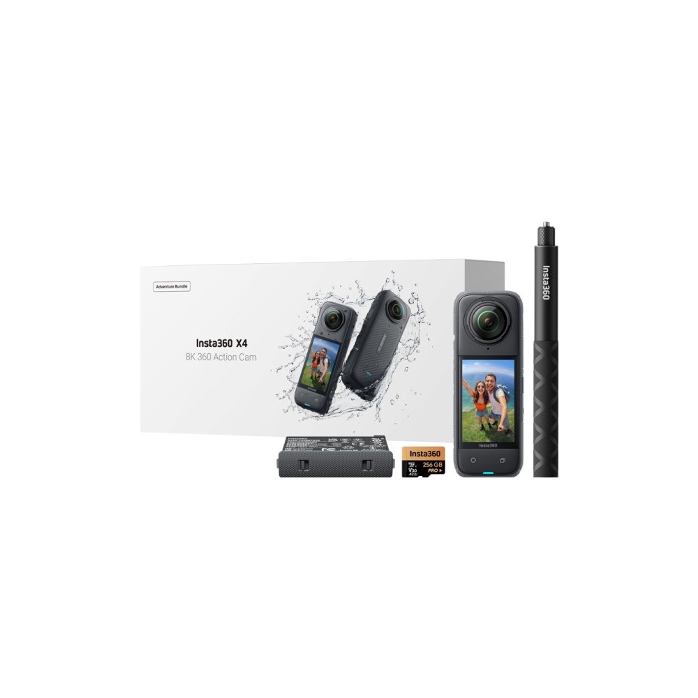 Insta360 Insta360 X4 Adventure Bundle, 8K Ultra HD, CMOS, 72 MP, 120...